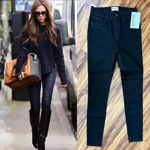 New Etica Classic Black Denim High Rise Jeans